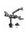 GEMBIRD Biurkowe regulowane ramię na 2 monitory + półka na notebooka -pełny ruch 17-32inch  do 8kg - nr 8