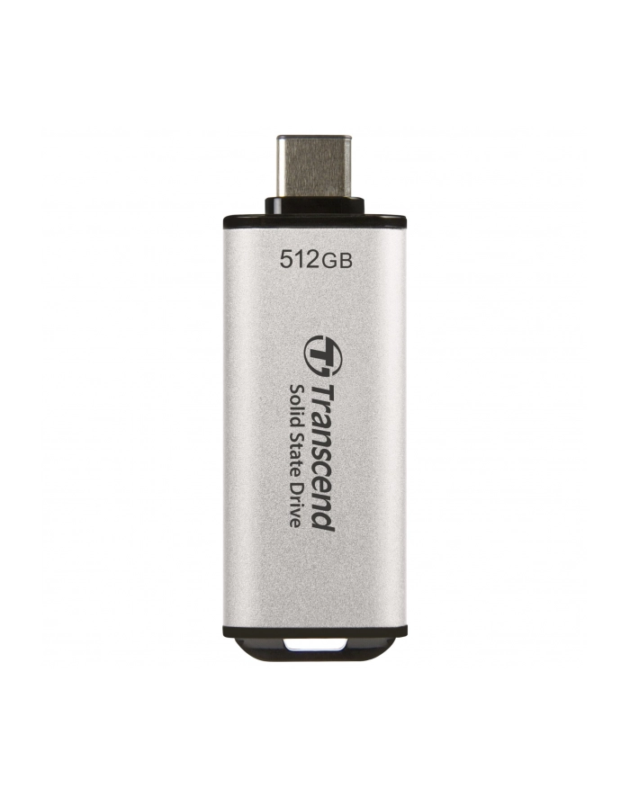 TRANSCEND ESD300S 512GB External SSD USB 10Gbps Type C Silver główny