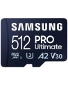 SAMSUNG Pro Ultimate microSD 512GB Memory Card UHS-I U3 FHD 4K UHD 200MB/s Read 130 MB/s Write for Smartphone Drone Incl SD Adapter - nr 42