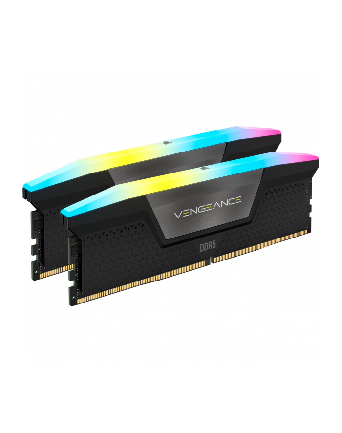 CORSAIR VENGEANCE RGB 96GB 2x48GB DDR5 6400MT/s DIMM Unbuffered 32-40-40-84 Std PMIC XMP 3.0 Black Heatspreader 1.4V główny