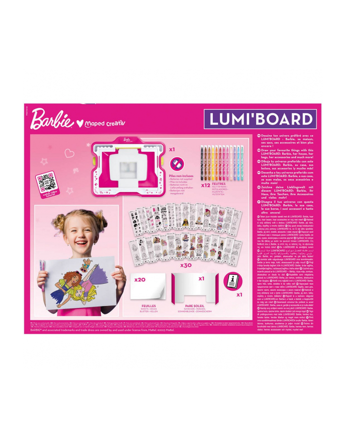 Podświetlana tablica Lumi Board Barbie MAPED główny