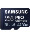 SAMSUNG Pro Ultimate microSD 256GB Memory Card UHS-I U3 FHD 4K UHD 200MB/s Read 130 MB/s Write for Smartphone Drone Incl SD Adapter - nr 24