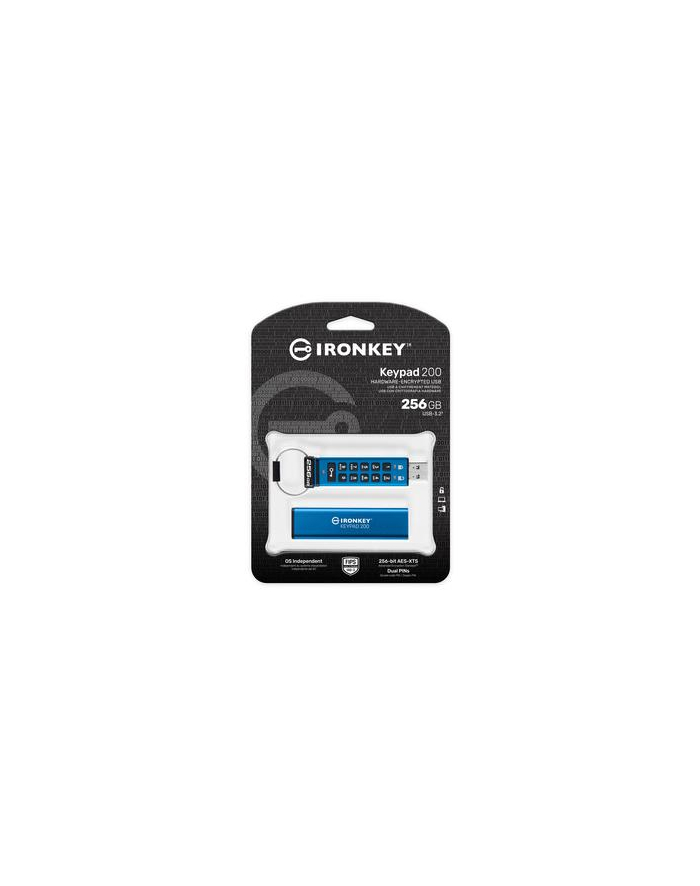 KINGSTON 256GB IronKey Keypad 200 FIPS 140-3 Lvl 3 Pending AES-256 Encrypted główny