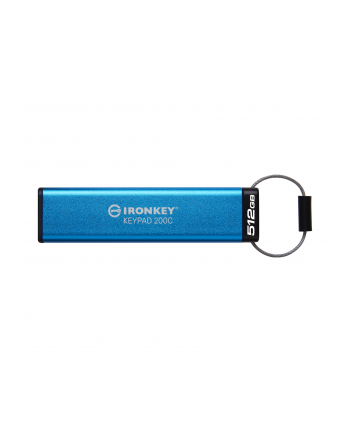 KINGSTON 512GB USB-C IronKey Keypad 200C FIPS 140-3 Lvl 3 Pending AES-256