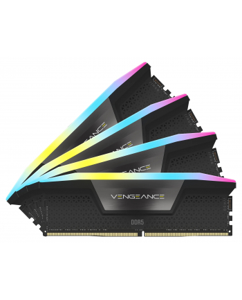 CORSAIR VENGEANCE RGB 128GB 4x32GB DDR5 5600MT/s DIMM Unbuffered 40-40-40-77 Std PMIC XMP 3.0 Black Heatspreader Black PCB 1.25V