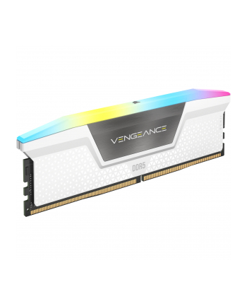CORSAIR VENGEANCE RGB 32GB 2x16GB DDR5 6400MT/s DIMM Unbuffered 32-40-40-84 Std PMIC XMP 3.0 White Heatspreader RGB LED 1.4V