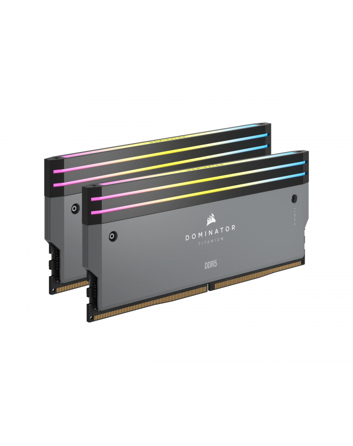 CORSAIR DOMINATOR TITANIUM RGB 32GB 2x16GB DDR5 6000MT/s DIMM Unbuffered 30-36-36-76 Std PMIC AMD EXPO Grey Heatspreader 1.4V główny
