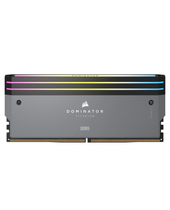CORSAIR DOMINATOR TITANIUM RGB 32GB 2x16GB DDR5 6000MT/s DIMM Unbuffered 30-36-36-76 Std PMIC AMD EXPO Grey Heatspreader 1.4V