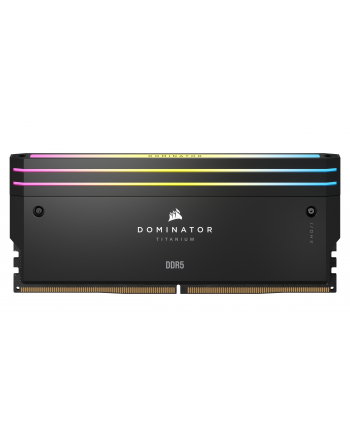 CORSAIR DOMINATOR TITANIUM RGB 32GB 2x16GB DDR5 6400MT/s DIMM Unbuffered 32-40-40-84 Std PMIC XMP 3.0 Black Heatspreader 1.4V