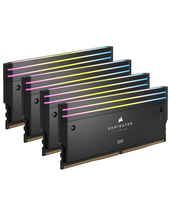 CORSAIR DOMINATOR TITANIUM RGB 64GB 4x16GB DDR5 6000MT/s DIMM Unbuffered 36-36-36-76 Std PMIC XMP 3.0 Black Heatspreader 1.35V główny