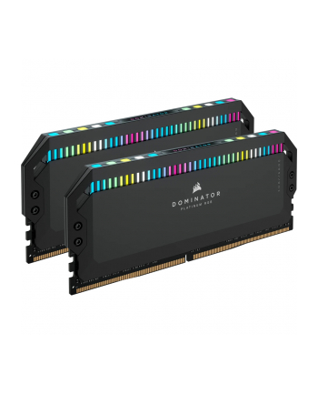 CORSAIR DDR5 6000MT/s 64GB 2x32GB DIMM Unbuffered 30-36-36-76 Std PMIC AMD EXPO DOMINATOR PLATINUM RGB DDR5 Black Heatspreader