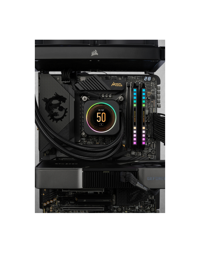 CORSAIR DDR5 6800MT/s 64GB 2x32GB DIMM Unbuffered 40-50-50-110 Std PMIC XMP 3.0 DOMINATOR PLATINUM RGB DDR5 Black Heatspreader główny
