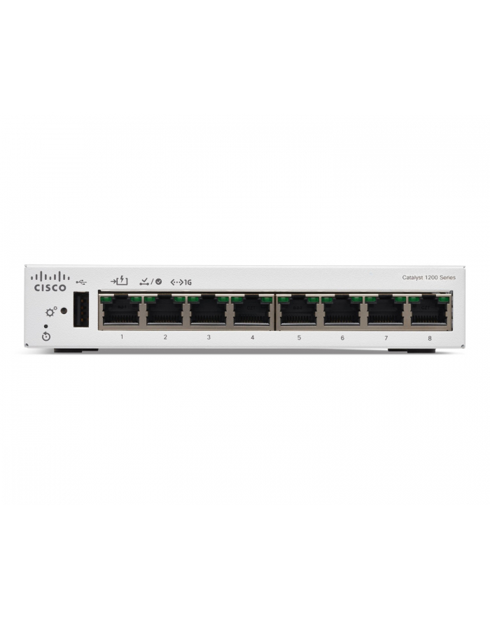 CISCO Catalyst 1200 8-port GE Desktop Ext PS PoE Input główny