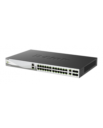 D-LINK Layer 3 Stackable Managed Gigabit Switch with 2 x 10GBASE-T Ports and 4 x 25G SFP28 Ports 24 x 100/1000/2500BASE-T
