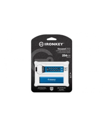 KINGSTON 256GB IronKey Keypad 200 FIPS 140-3 Lvl 3 Pending AES-256 Encrypted