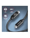 axagon Kabel BUCM4X-CM10AB Kabel USB-C - USB-C, USB4 Gen 3x2 1m, PD 240W, 8K HD, ALU, oplot Czarny - nr 25