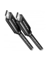 axagon Kabel BUCM4X-CM10AB Kabel USB-C - USB-C, USB4 Gen 3x2 1m, PD 240W, 8K HD, ALU, oplot Czarny - nr 55