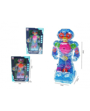 hipo Robot przeźroczysty zębatki ze światłem i z dźwiękiem HAZ09 mix cena za 1 szt
