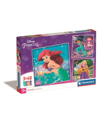 Clementoni Puzzle 3x48el square Disney Princess. Księżniczki 25304