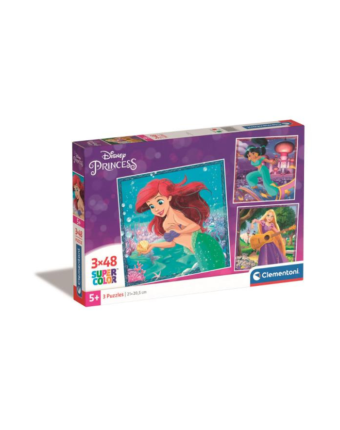 Clementoni Puzzle 3x48el square Disney Princess. Księżniczki 25304 główny