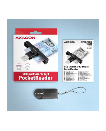 axagon CRE-SMPA Czytnik kart identyfikacyjnych PocketReader USB-A