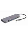 gembird Hub USB-C do HDMI 1xUSB-C GbE 2xUSB-A Card PD - nr 8