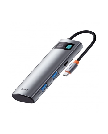 Adapter 7w1 Baseus WKWG020113 Hub USB-C to 2x USB 3.0 + HDMI + 2x USB-C + czytnik microSD / SD