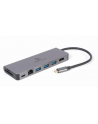 gembird Hub USB-C do HDMI 1xUSB-C GbE 2xUSB-A Card PD - nr 7