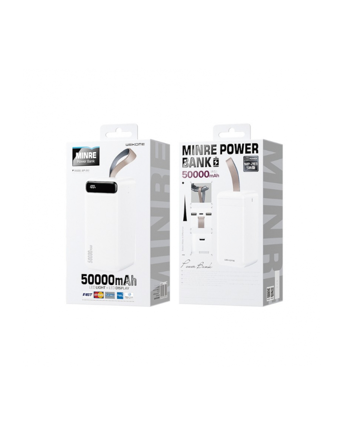 wekome Powerbank 50000 mAh Fast Charging 2x USB-A 10W Biały główny