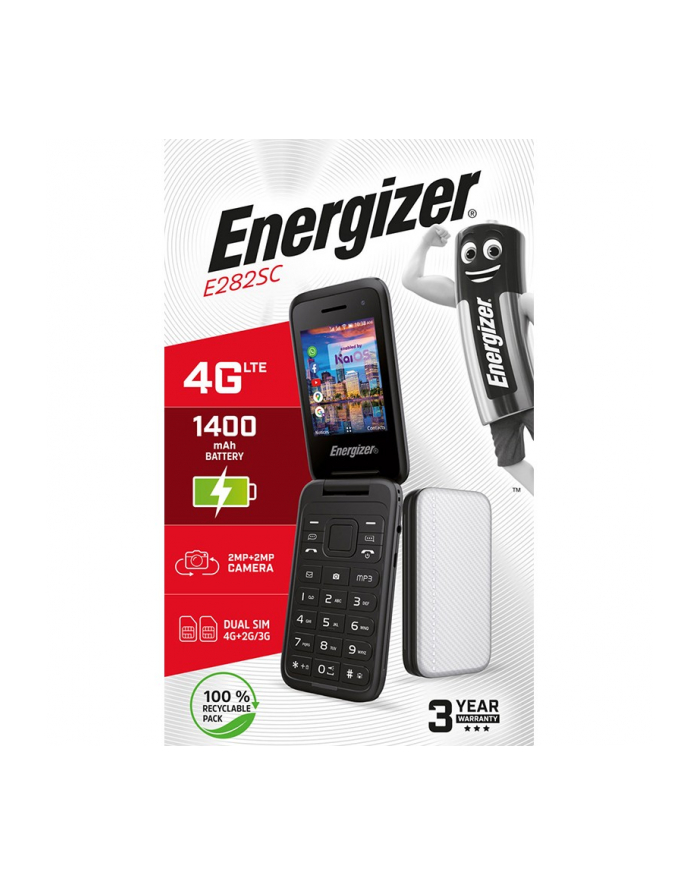 energizer Telefon E282SC Dual Sim 512GB RAM 4GB Srebrny główny