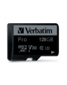 Karta pamięci Micro SDXC Verbatim Pro U3 128GB (90/45 MB/s) Class 10 U3 V30 + adapter - nr 1