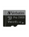 Karta pamięci Micro SDXC Verbatim Pro U3 256GB (100/90 MB/s) Class 10 U3 V30 + adapter - nr 1