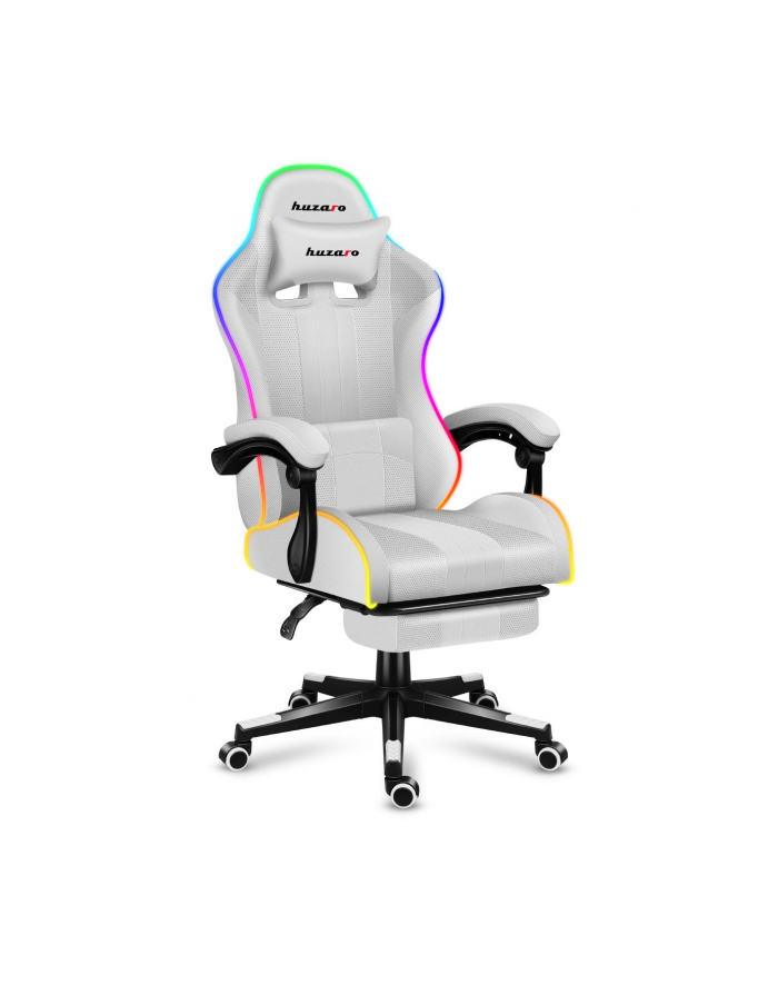 Fotel gamingowy Huzaro FORCE 4.7 RGB White Mesh główny