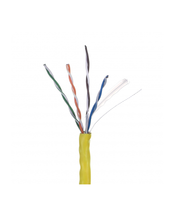 Kabel UTP Lanberg 1Gb/s 305m drut CCA żółty
