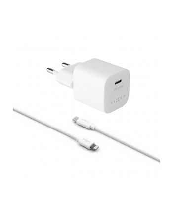 FIXED Mini USB-C PD 20W, MFI + Lightning kabel 1m (FIXC20M-CL-WH) Biała