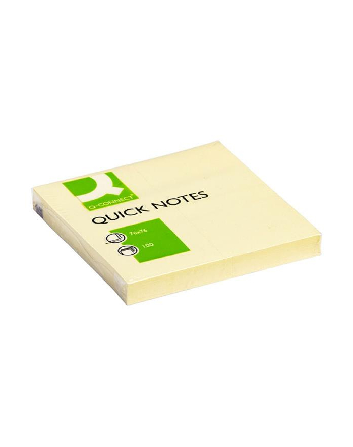 pbs connect Karteczki samoprzylepne Q-CONNECT, 76x76mm, 1x100 kart., jasnożółte główny