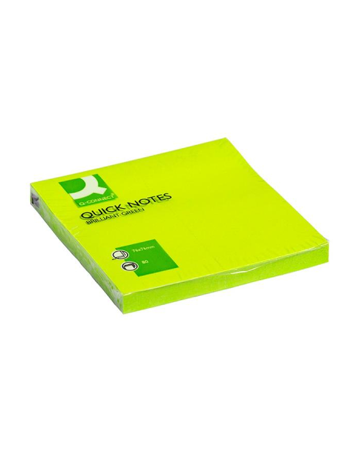 pbs connect Karteczki samoprzylepne Q-CONNECT Brilliant, 76x76mm, 1x80 kart., zielone główny