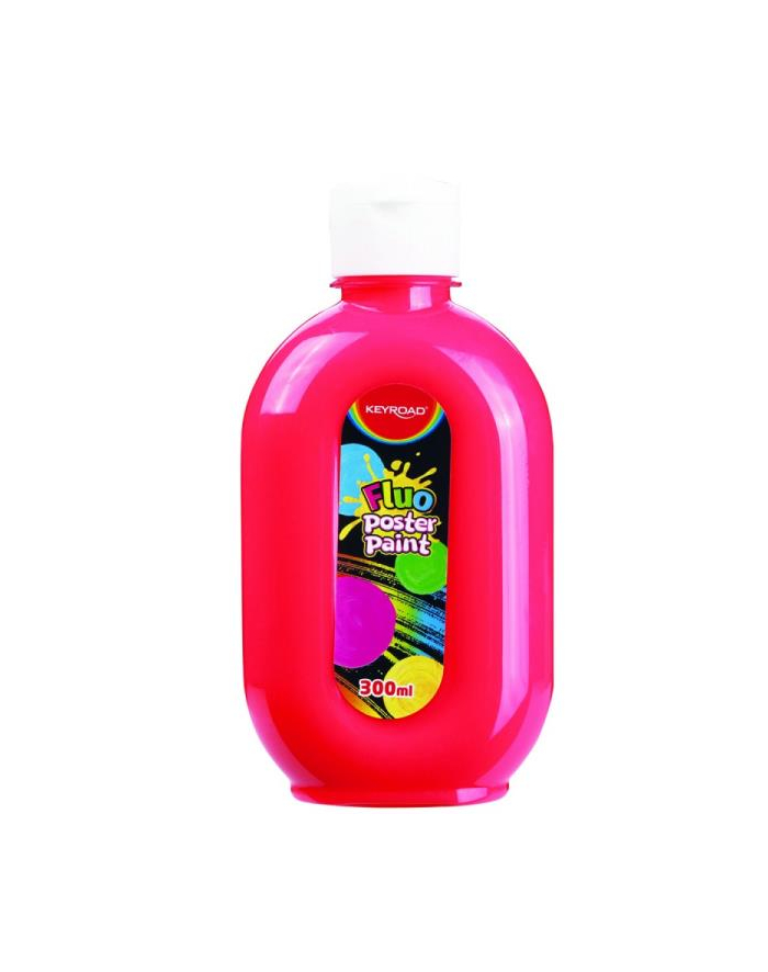pbs connect Farba plakatowa KEYROAD, fluorescencyjna, 300ml, butelka, neonowa czerwona główny