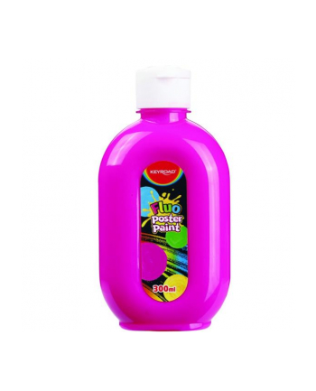 pbs connect Farba plakatowa KEYROAD, fluorescencyjna, 300ml, butelka, neonowa różowa