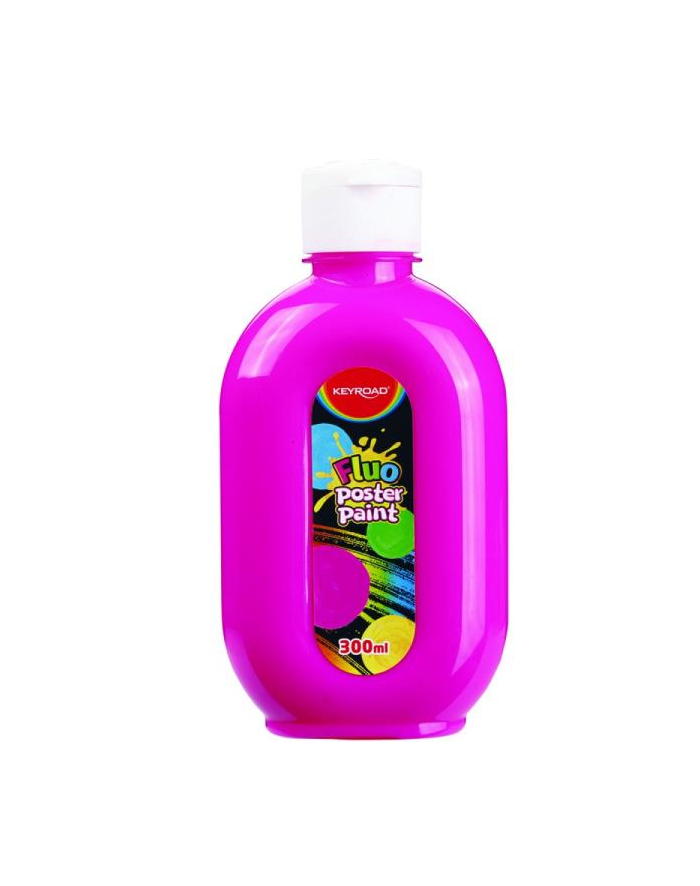 pbs connect Farba plakatowa KEYROAD, fluorescencyjna, 300ml, butelka, neonowa różowa główny