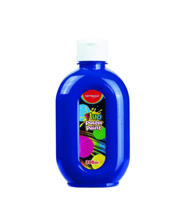 pbs connect Farba plakatowa KEYROAD, fluorescencyjna, 300ml, butelka, neonowa niebieska