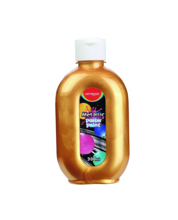 pbs connect Farba plakatowa KEYROAD, metaliczna, 300 ml, butelka, złota