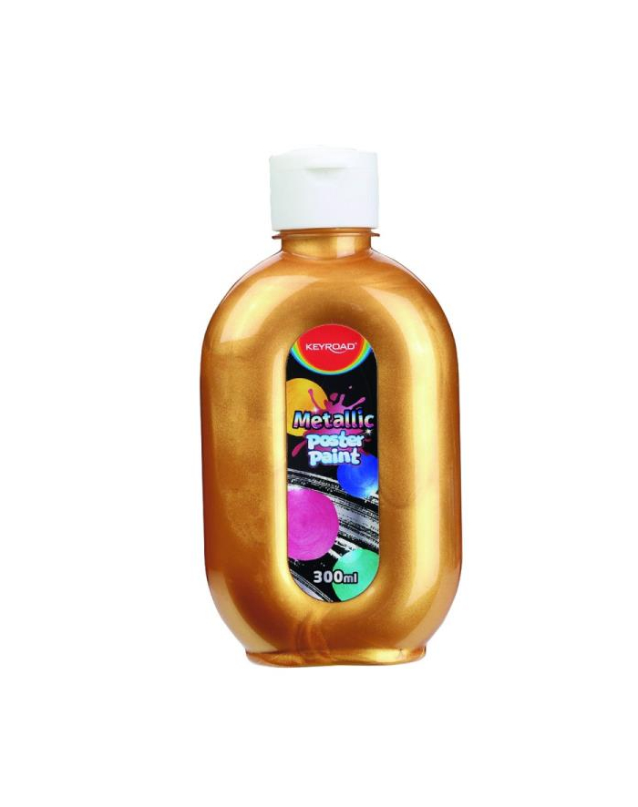 pbs connect Farba plakatowa KEYROAD, metaliczna, 300 ml, butelka, złota główny