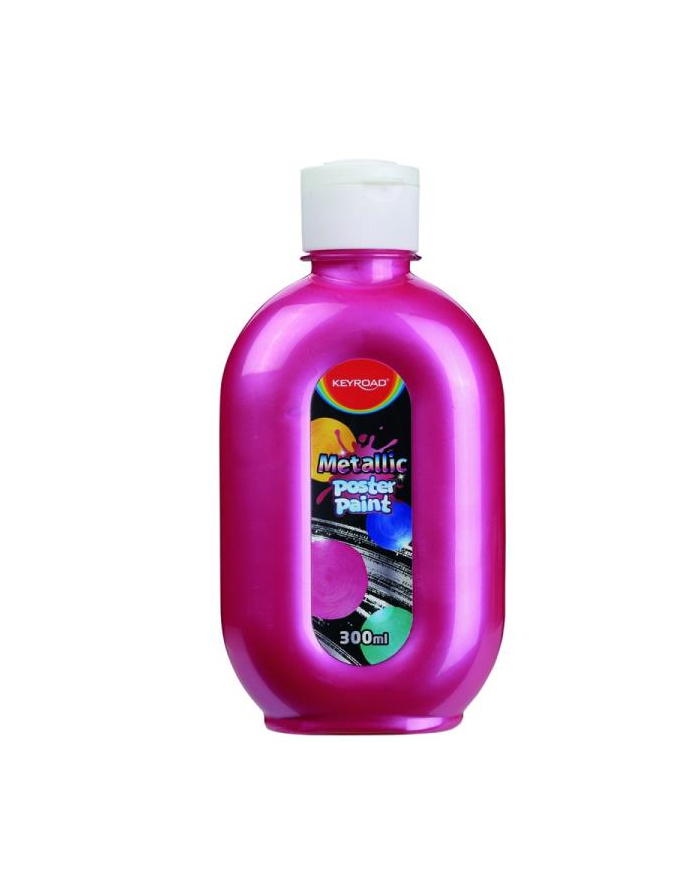 pbs connect Farba plakatowa KEYROAD, metaliczna, 300ml, butelka, czerwona główny