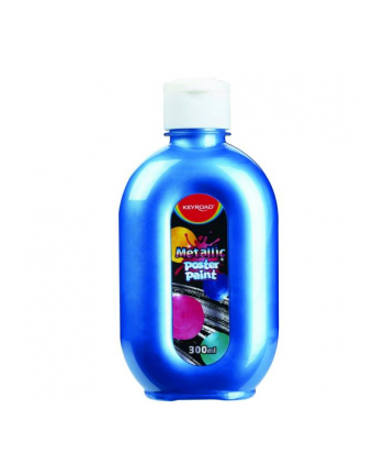 pbs connect Farba plakatowa KEYROAD, metaliczna, 300ml, butelka, niebieska