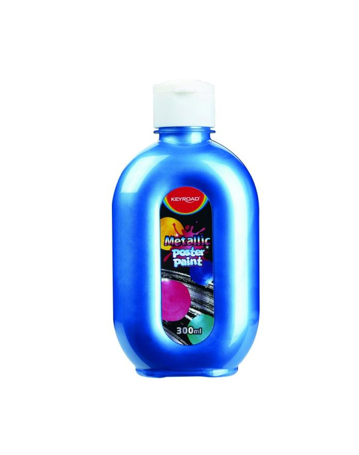 pbs connect Farba plakatowa KEYROAD, metaliczna, 300ml, butelka, niebieska główny