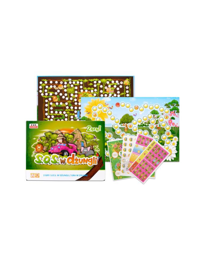 artyk PROMO Gra planszowa 2w1 SOS w dżungli / Graj w zielone 804310 główny