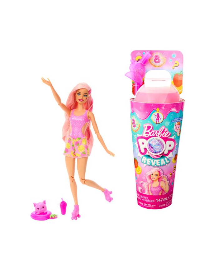 Barbie Pop Reveal Truskawkowa lemoniada Lalka Seria Owocowy sok HNW41 p4 MATTEL główny