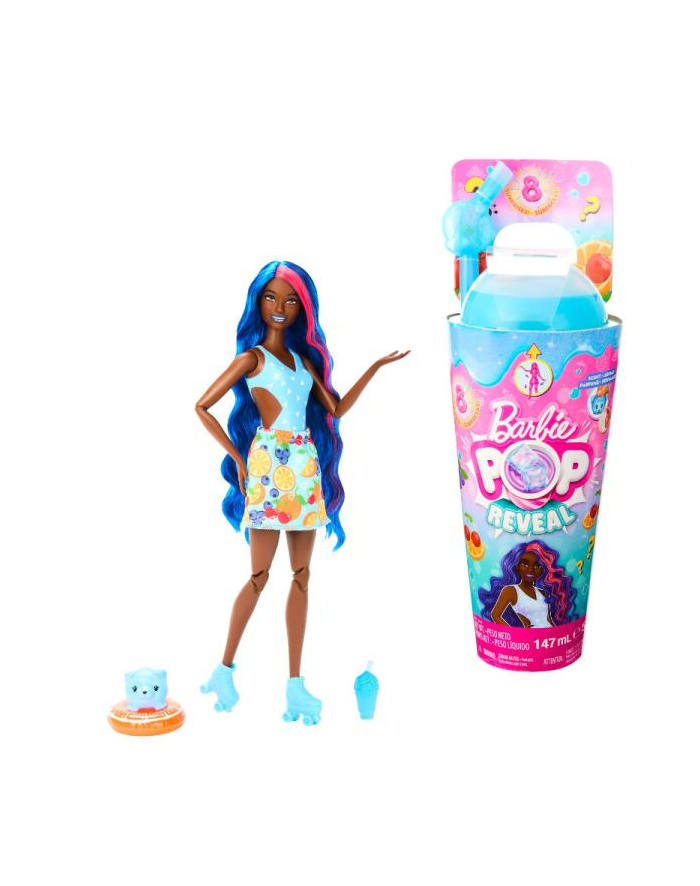Barbie Pop Reveal Owocowy miks Lalka Seria Owocowy sok HNW42 p4 MATTEL główny