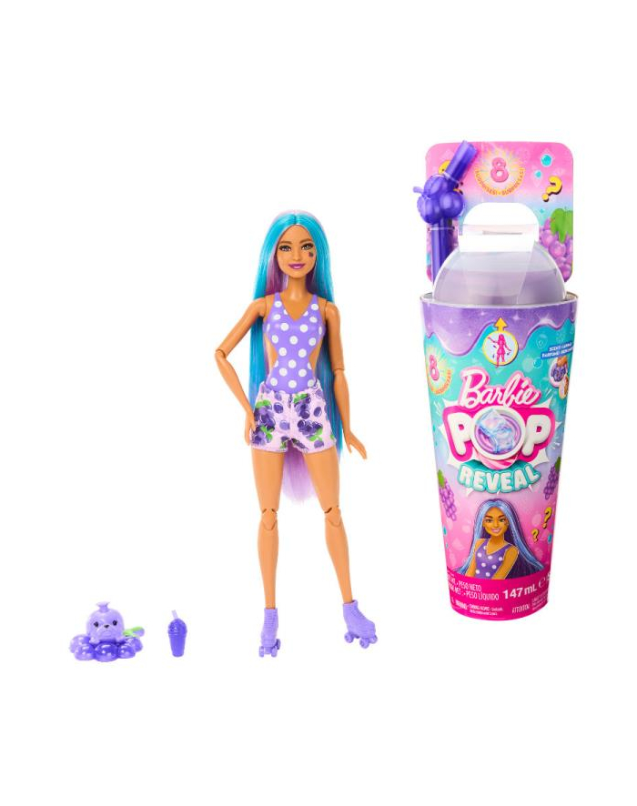 Barbie Pop Reveal Winogrono Lalka Seria Owocowy sok HNW44 p4 MATTEL główny